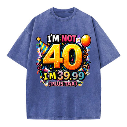 Not 40 Plus Tax - Vintage T-shirt - Blue