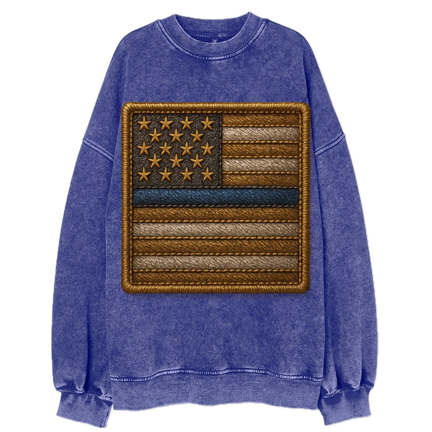 Thin Blue Line  - Vintage Sweatshirt - Blue