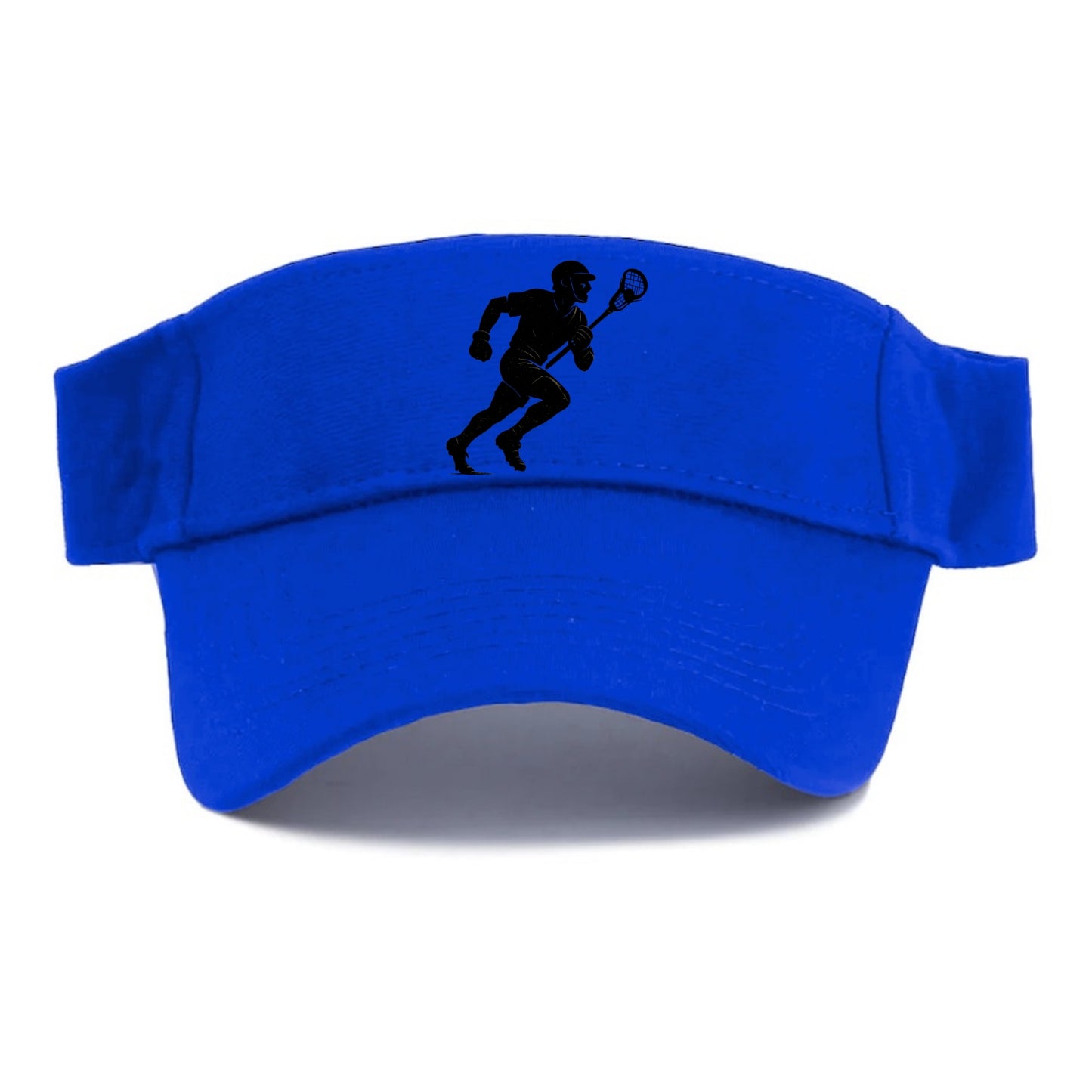 Lacrosse player cradling and running - Visor - Blue