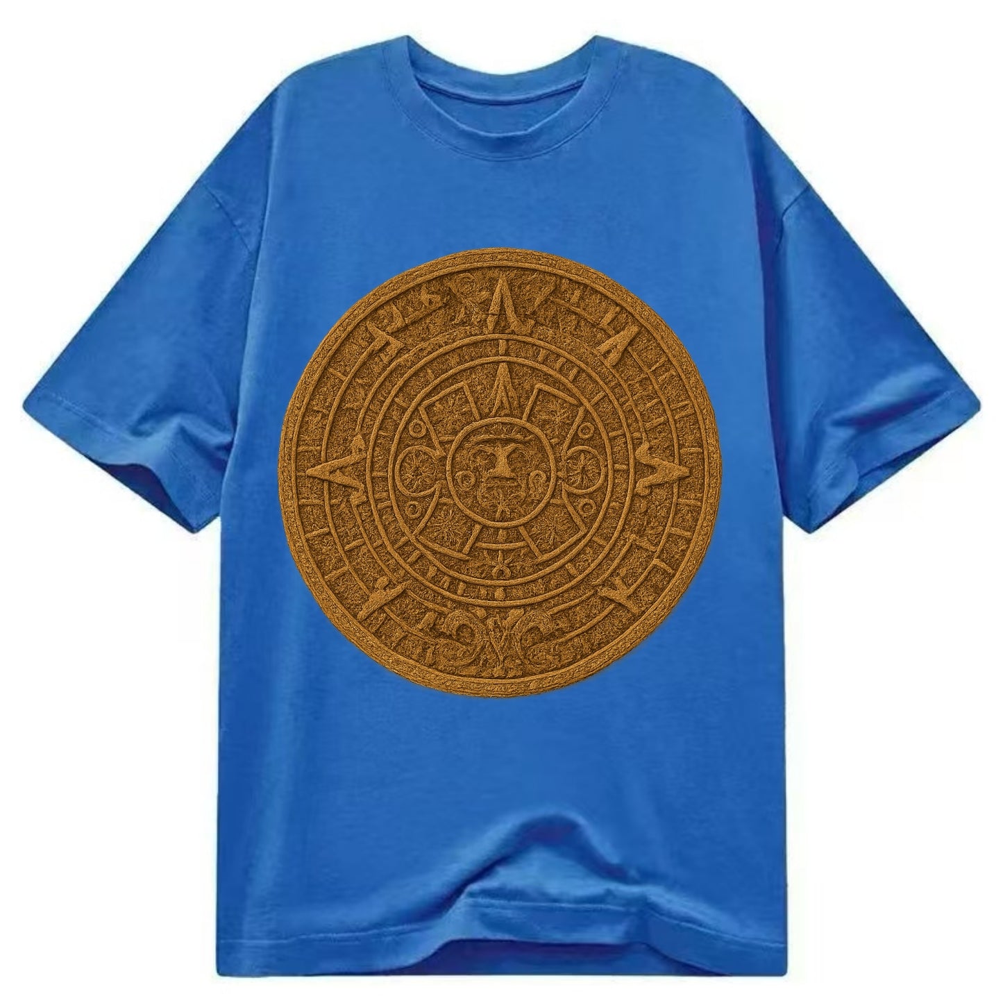 Aztec Calendar  - Classic T-shirt - Blue