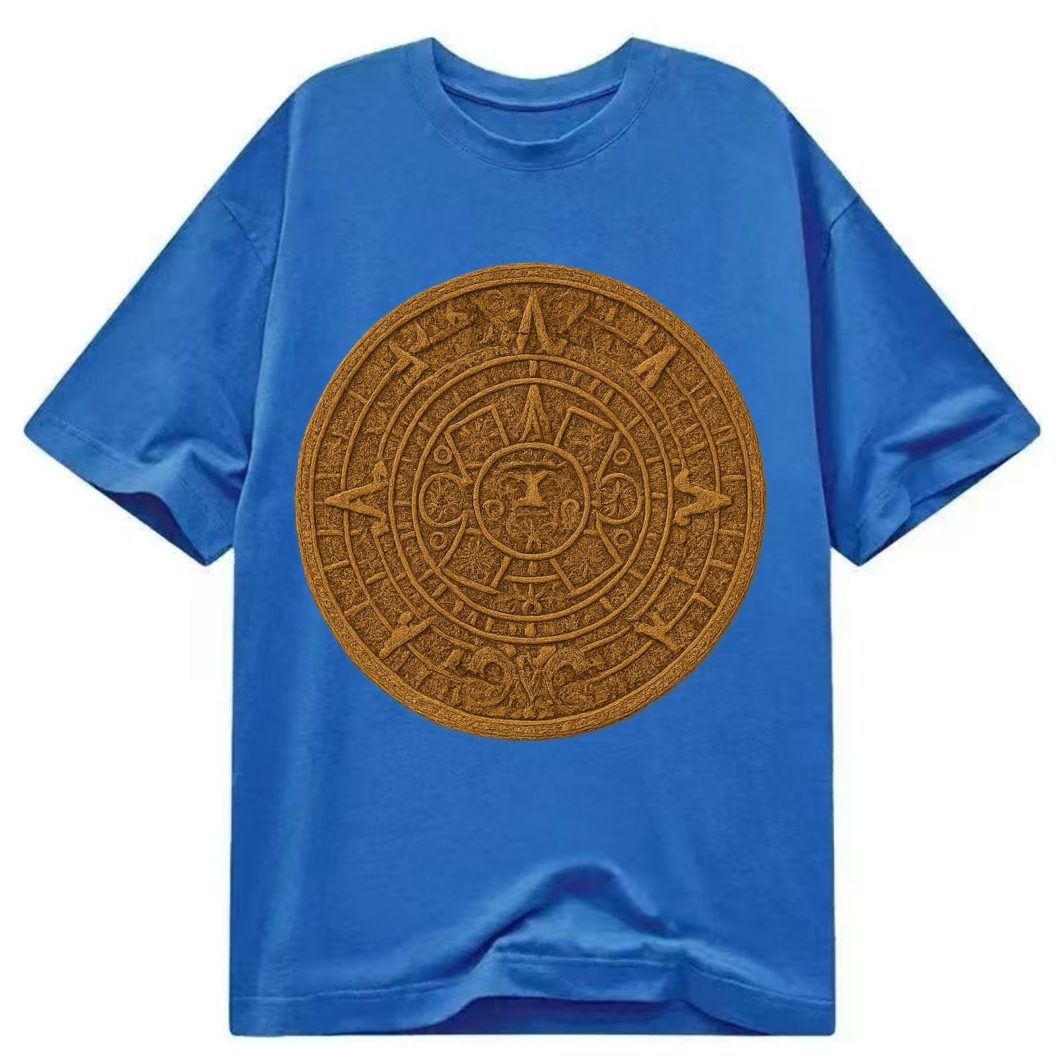 Aztec Calendar  - Classic T-shirt - Blue