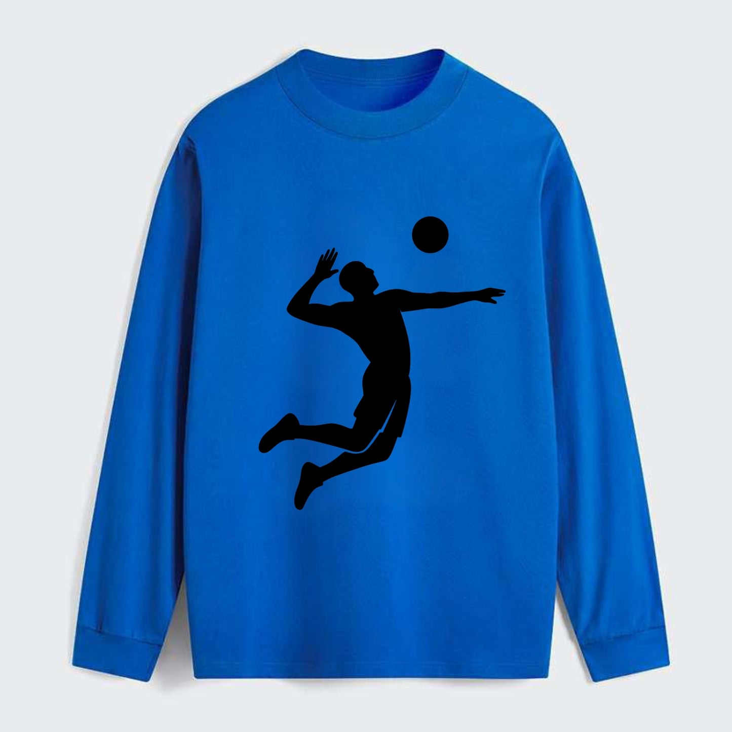 Volleyball player spiking ball - Classic Long Sleeve Shirt - Blue