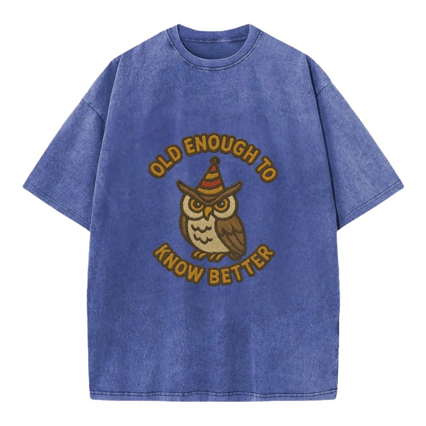 Old Enough To Know Better  - Vintage T-shirt - Blue