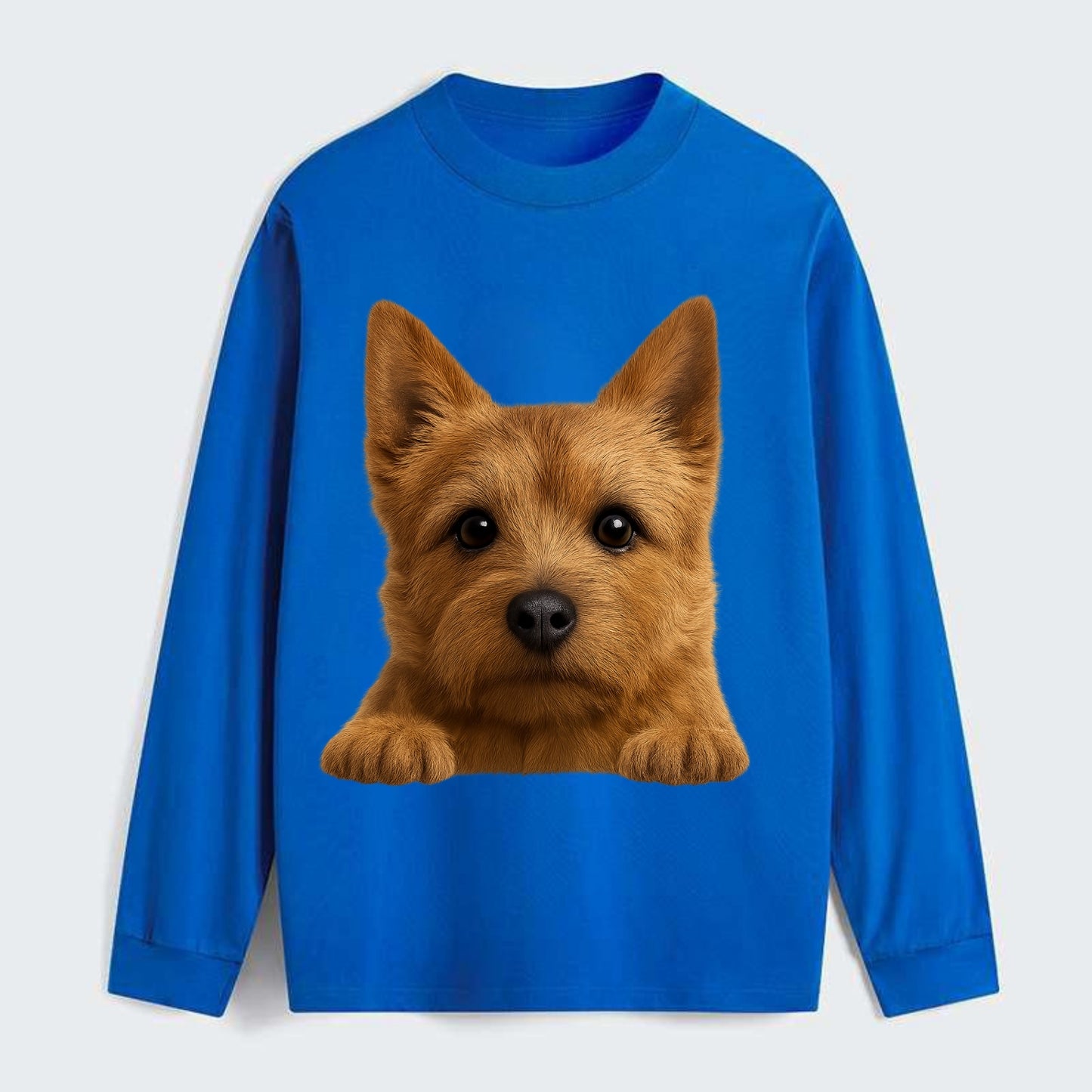 Norwich Terrier  - Classic Long Sleeve Shirt - Blue