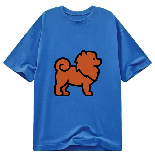 Chow Chow - Red fluffy flat side profile - Classic T-shirt