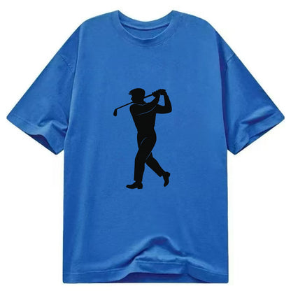 Golfer perfect swing follow-through - Classic T-shirt - Blue
