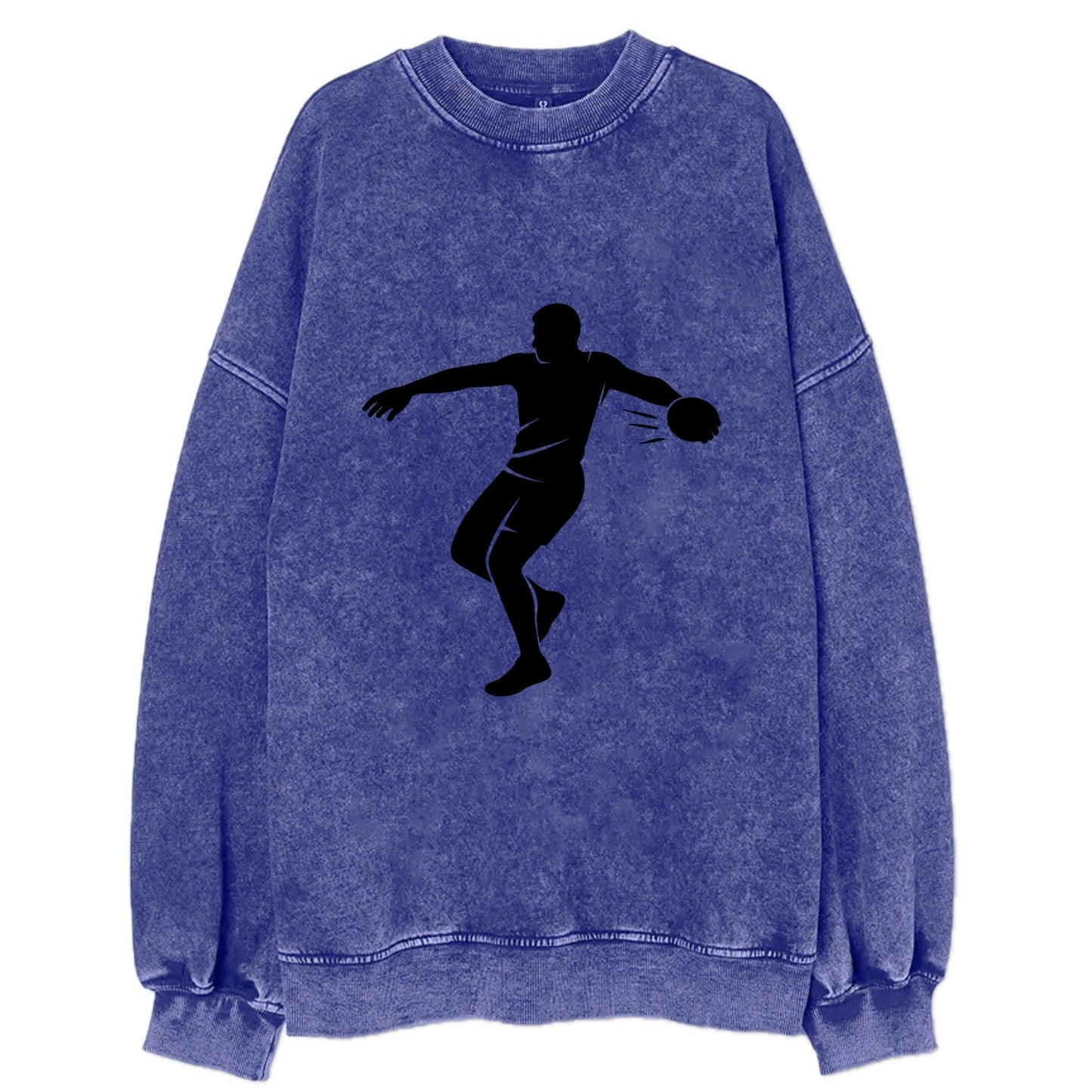Discus thrower spinning release - Vintage Sweatshirt - Blue
