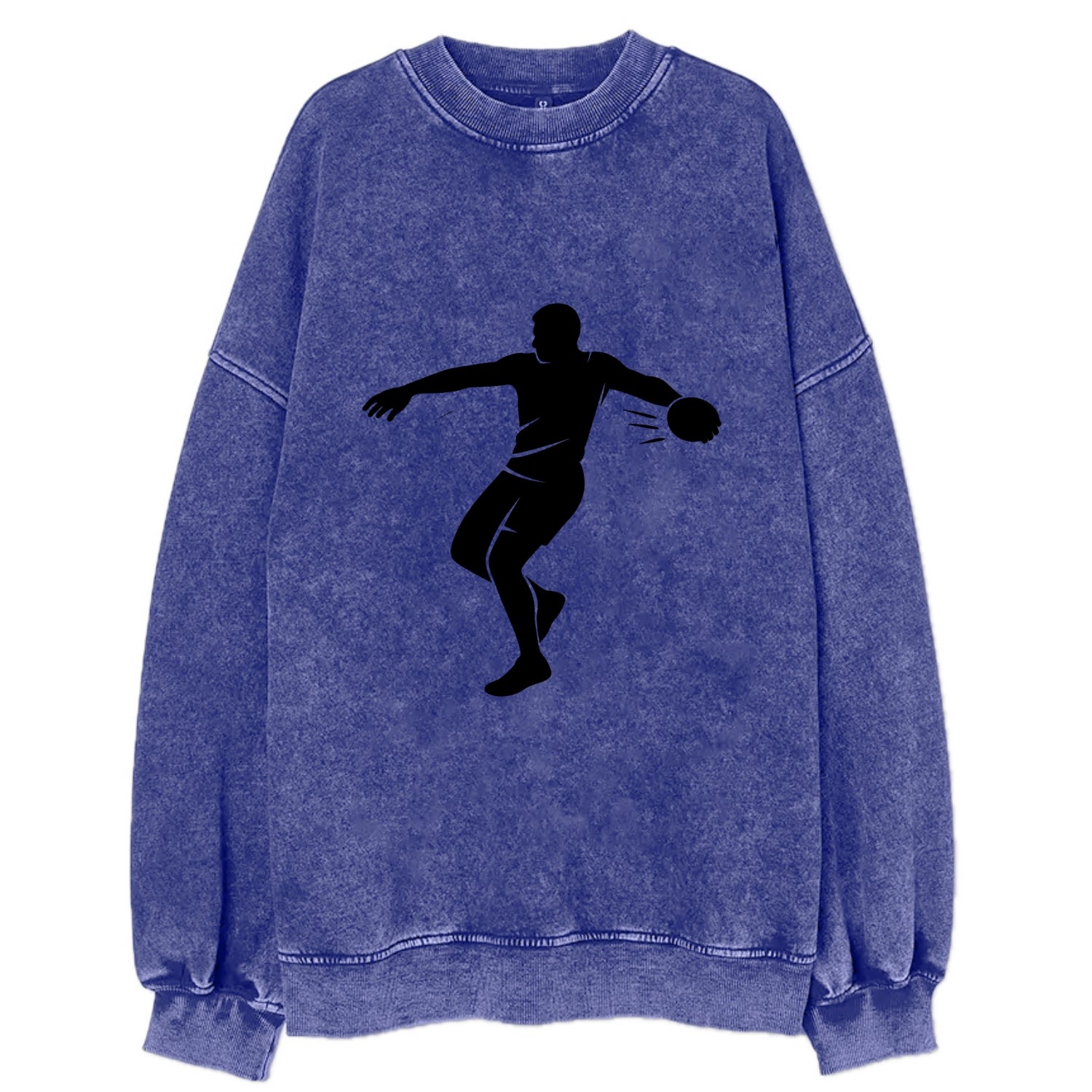 Discus thrower spinning release - Vintage Sweatshirt - Blue