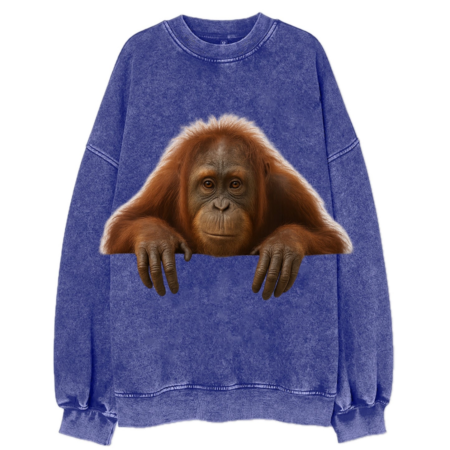 Orangutan  - Vintage Sweatshirt - Blue