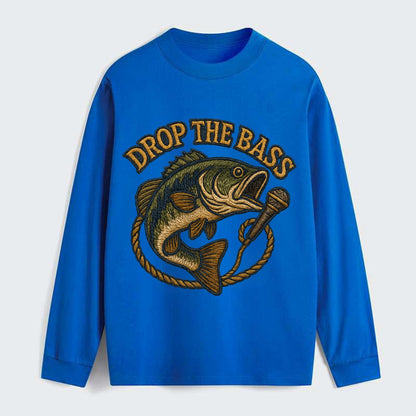 Drop The Bass  - Classic Long Sleeve Shirt - Blue