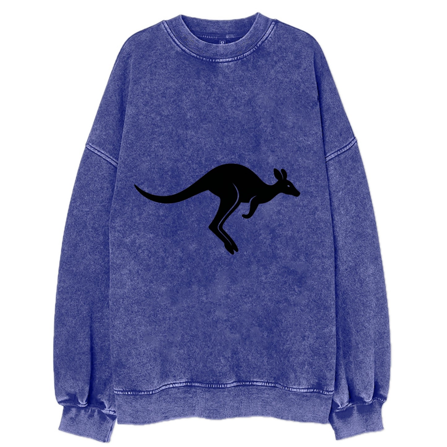 Kangaroo leaping across outback - Vintage Sweatshirt - Blue