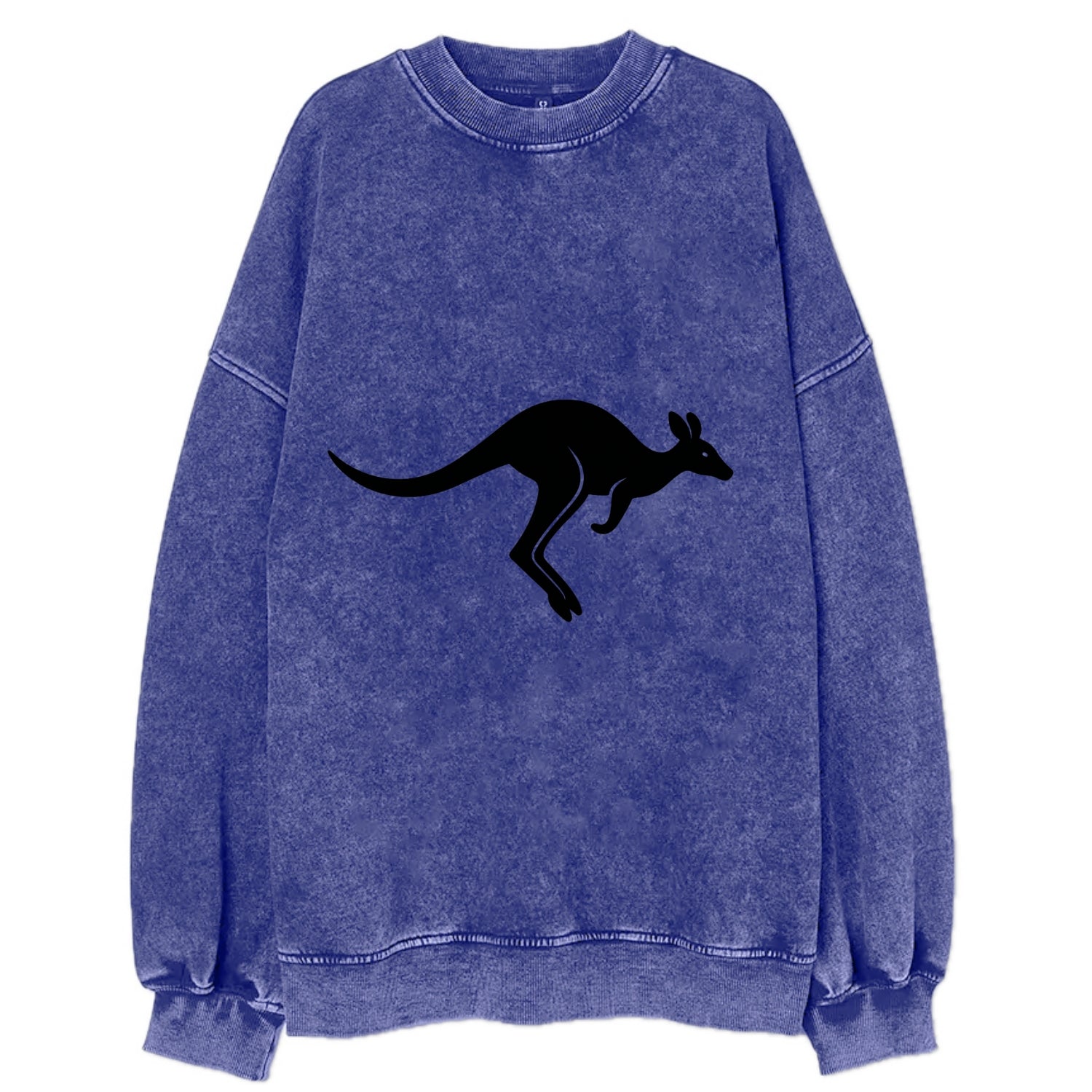 Kangaroo leaping across outback - Vintage Sweatshirt - Blue