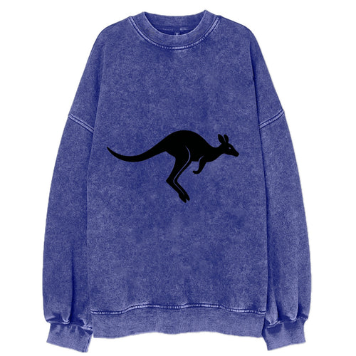 Kangaroo leaping across outback - Vintage Sweatshirt