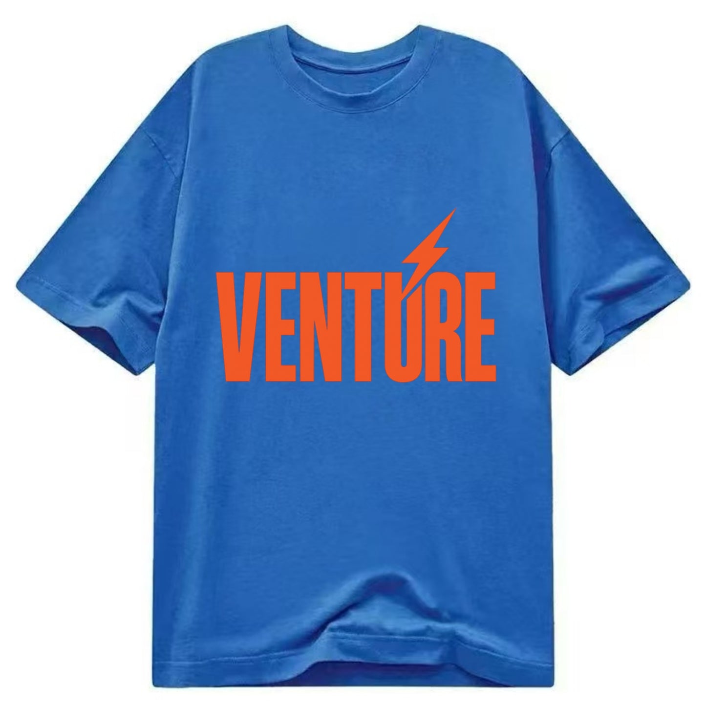 Bold typography design - "VENTURE" - taking risks, bold exploration - Classic T-shirt - Blue