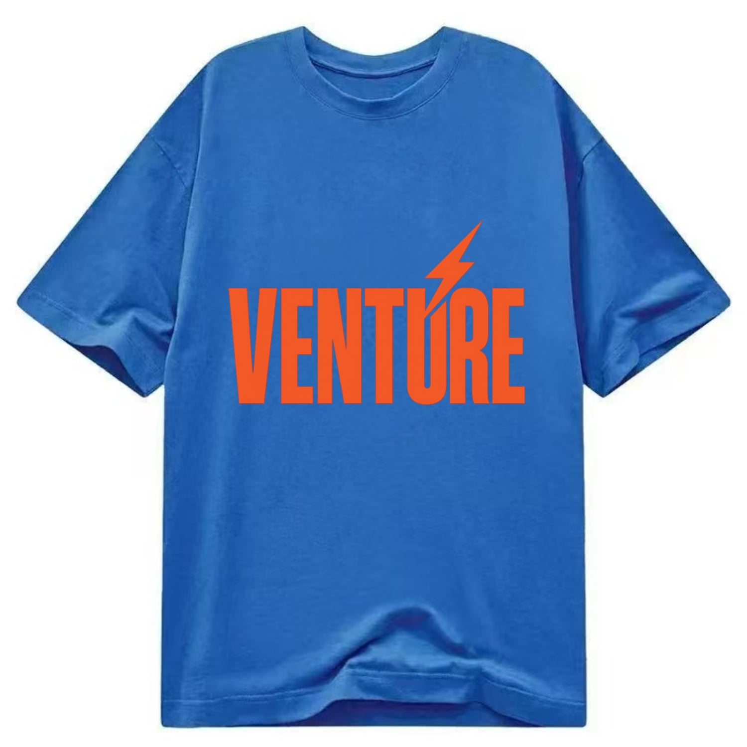 Bold typography design - "VENTURE" - taking risks, bold exploration - Classic T-shirt - Blue