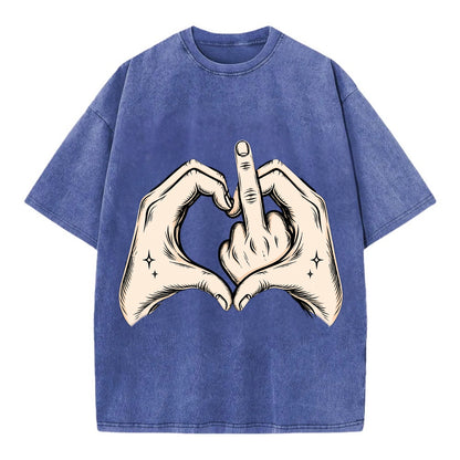 Love You Symbol - Vintage T-shirt - Blue