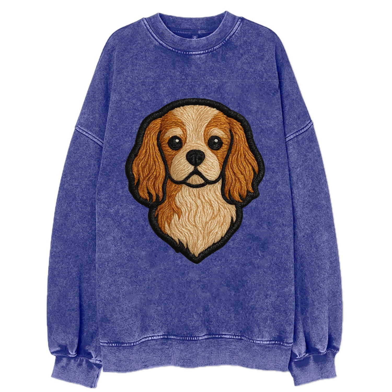 Cavalier King Charles Spaniel - Modern g - Vintage Sweatshirt - Blue
