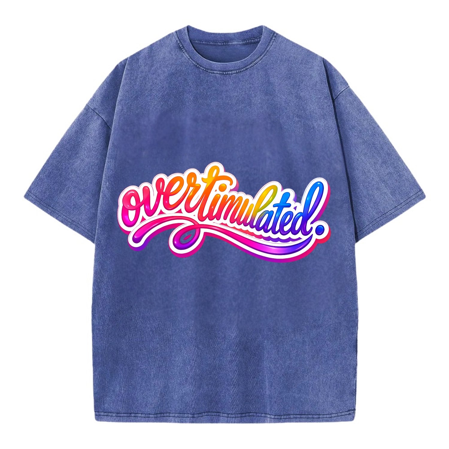 Overstimulated - Vintage T-shirt - Blue
