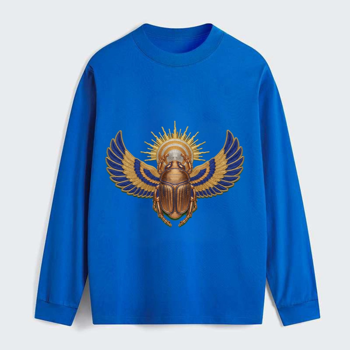 Winged Scarab - Classic Long Sleeve Shirt - Blue