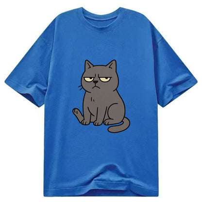 The Cat Judging Silently - Classic T-shirt - Blue