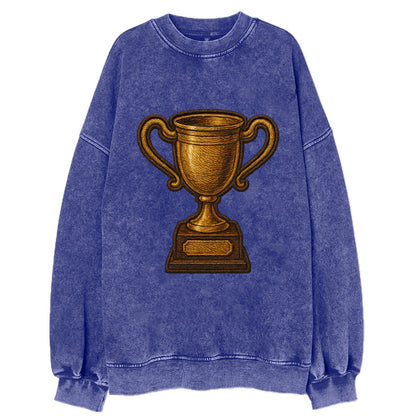 Trophy Cup  - Vintage Sweatshirt - Blue