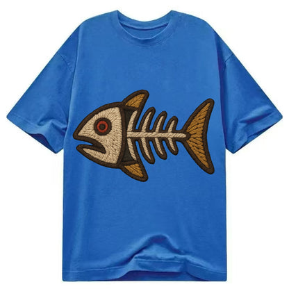 Fish Skeleton  - Classic T-shirt - Blue