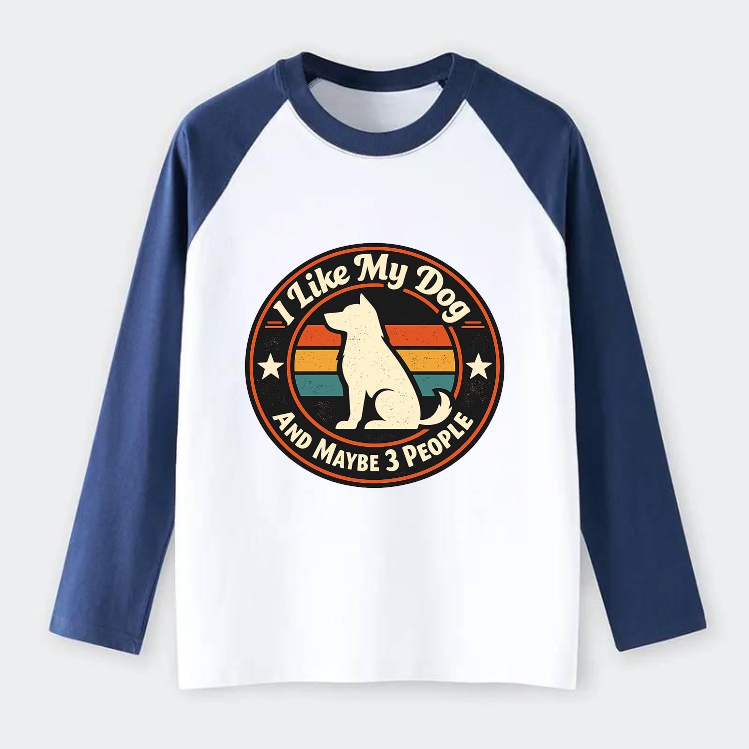 Canine Companion Crew - Raglan Long Sleeve T-Shirt - Blue