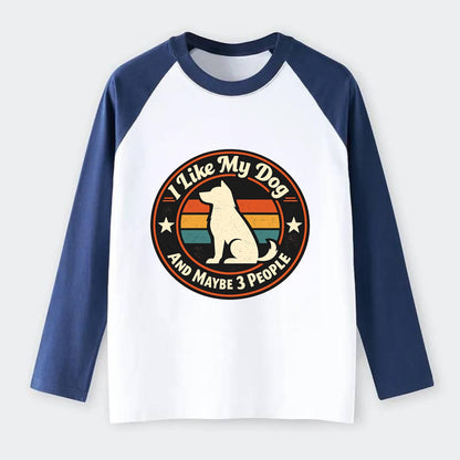 Canine Companion Crew - Raglan Long Sleeve T-Shirt - Blue