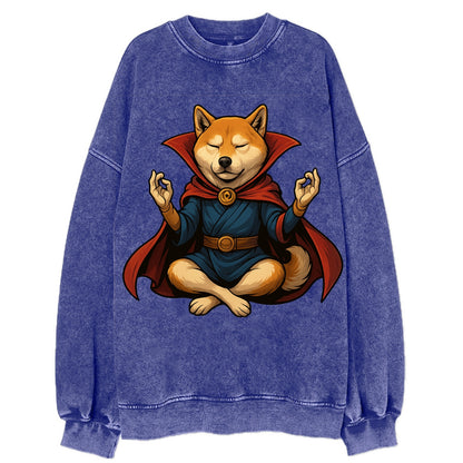 Shiba Inu Doctor Strange  - Vintage Sweatshirt - Blue