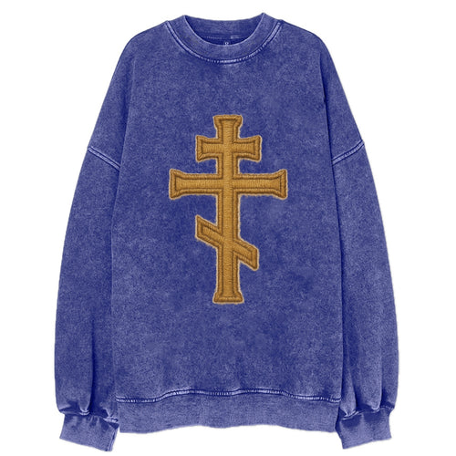 Orthodox Cross  - Vintage Sweatshirt