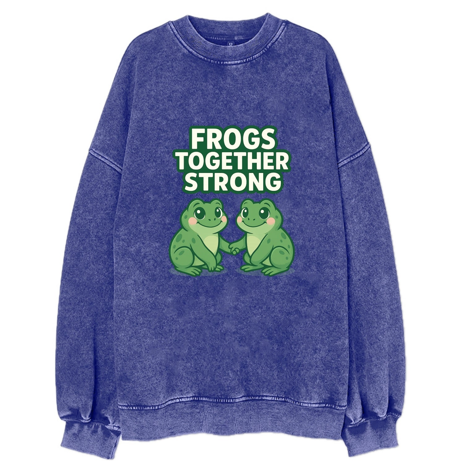 Frogs Together Strong 2 - Vintage Sweatshirt - Blue