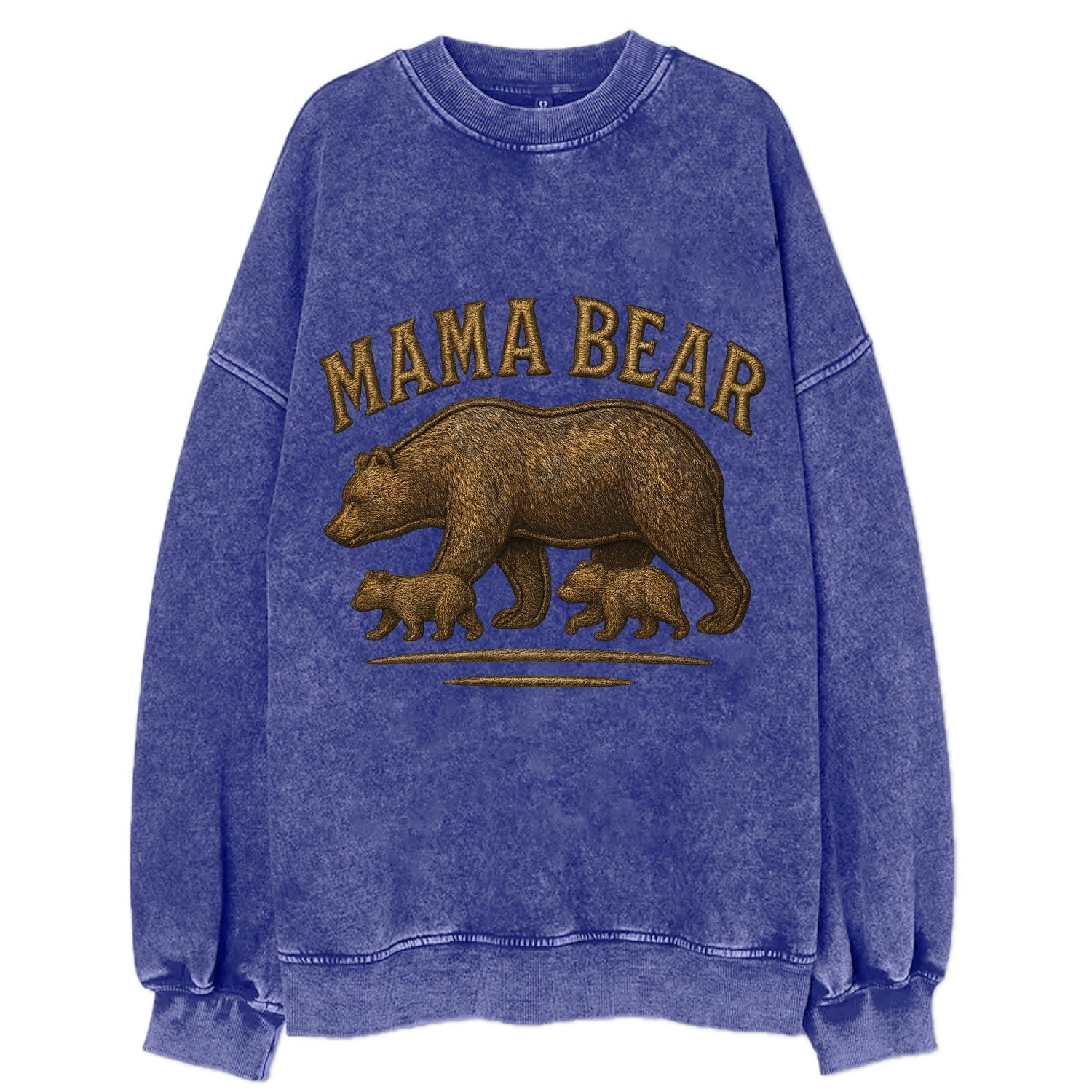 Mama Bear  - Vintage Sweatshirt - Blue