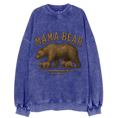 Mama Bear  - Vintage Sweatshirt - Blue