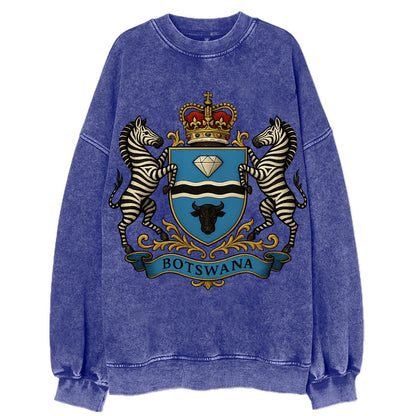 Botswana Heritage Badge  - Vintage Sweatshirt - Blue