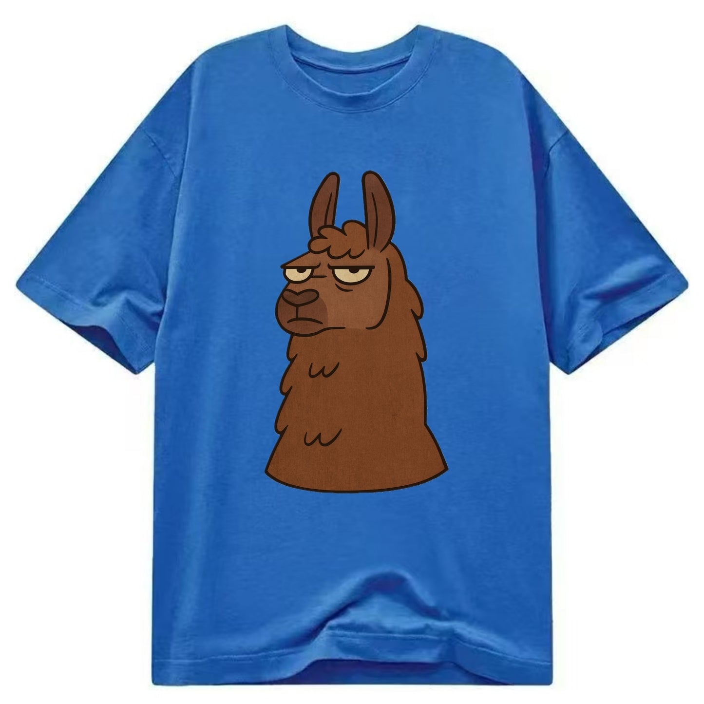 The Llama Judging Silently - Classic T-shirt - Blue