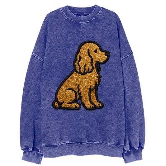Cocker Spaniel - Contemporary spaniel de - Vintage Sweatshirt - Blue