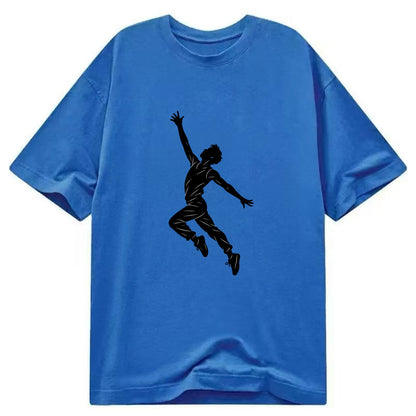 Modern dancer reaching skyward - Classic T-shirt - Blue