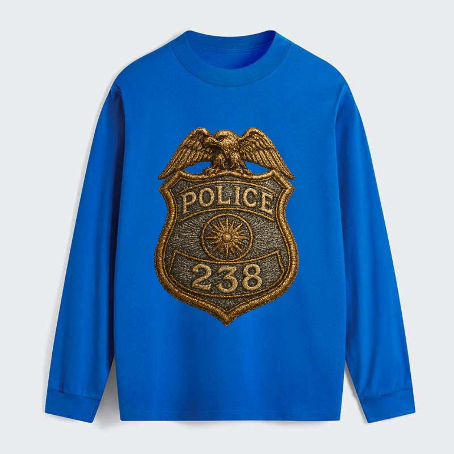 Police Badge  - Classic Long Sleeve Shirt - Blue