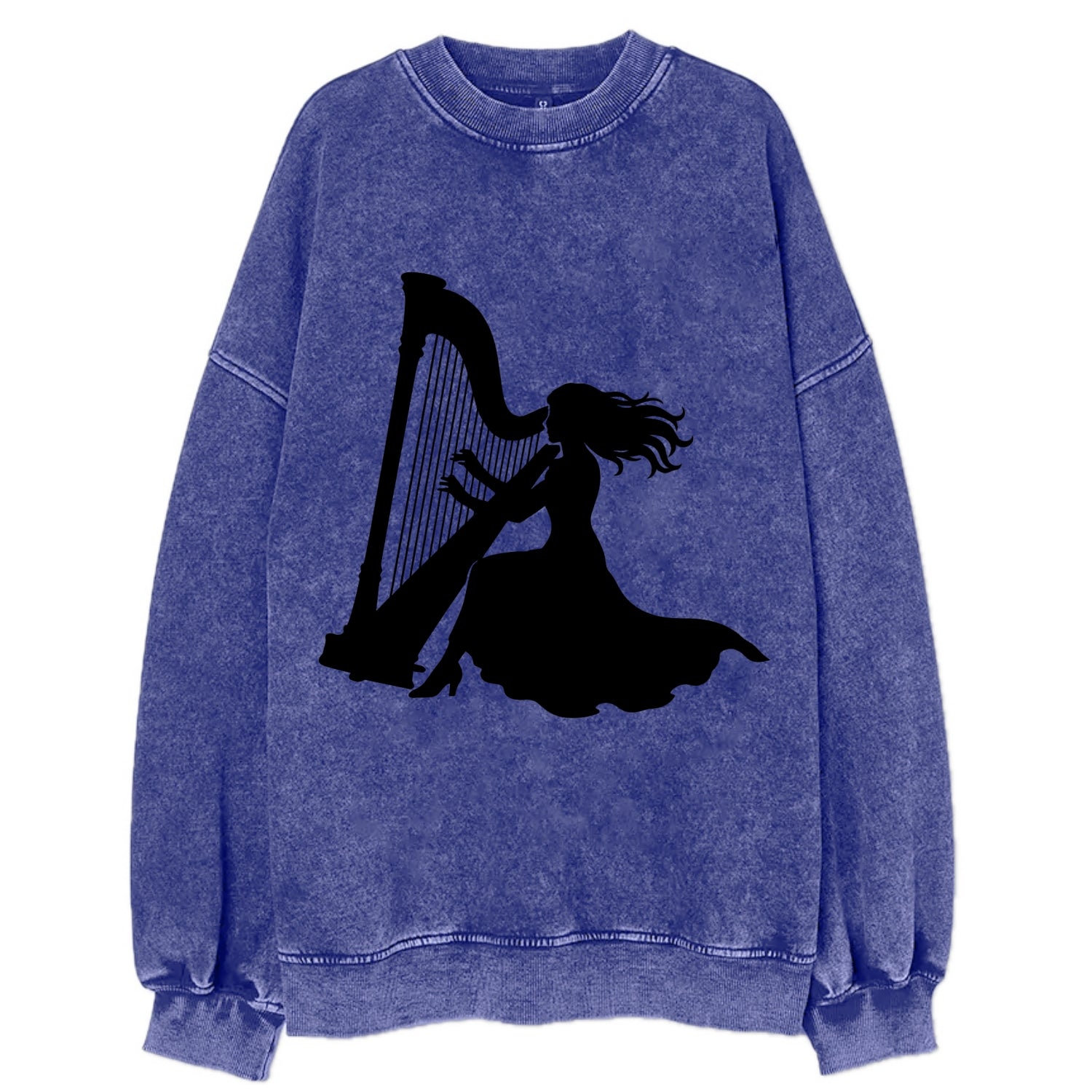 Harpist playing ethereal melody - Vintage Sweatshirt - Blue