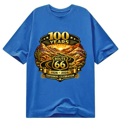 PAINTED DESERT | Colorful desert landscape | Route 66 winding through | Natural - Classic T-shirt - Blue