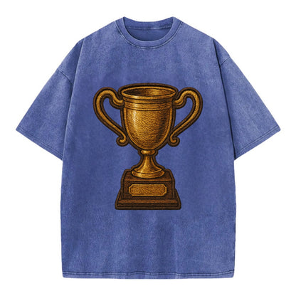 Trophy Cup  - Vintage T-shirt - Blue