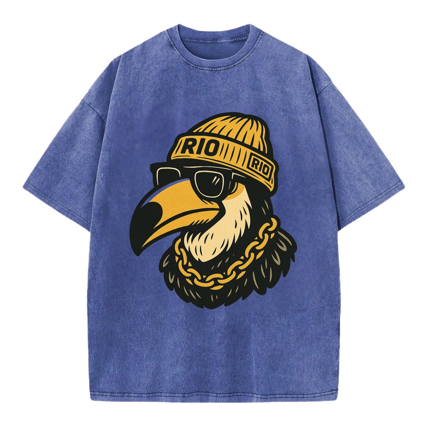 Rio Toucan - Vintage T-shirt - Blue