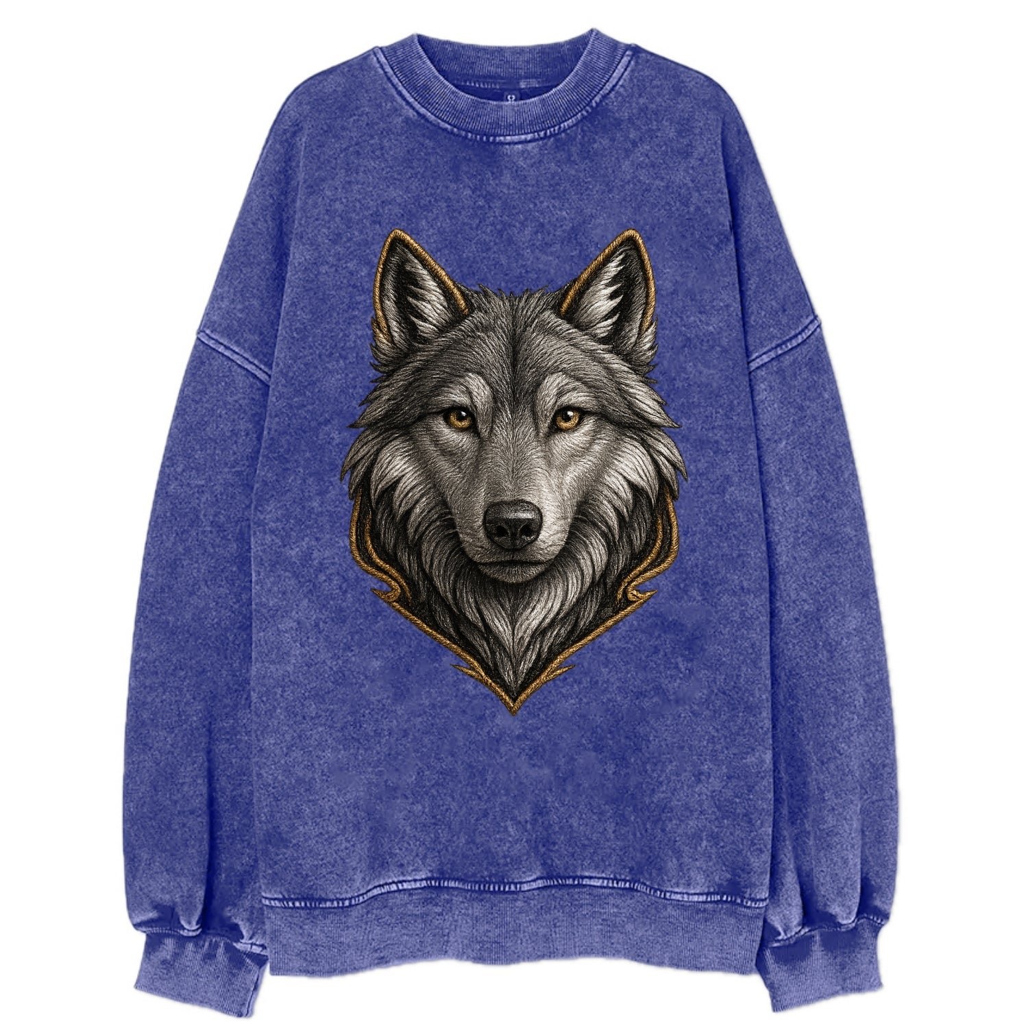 Wolf Totem  - Vintage Sweatshirt - Blue