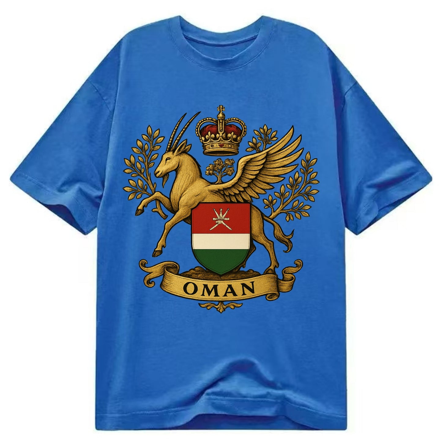 Oman Heritage Badge  - Classic T-shirt - Blue