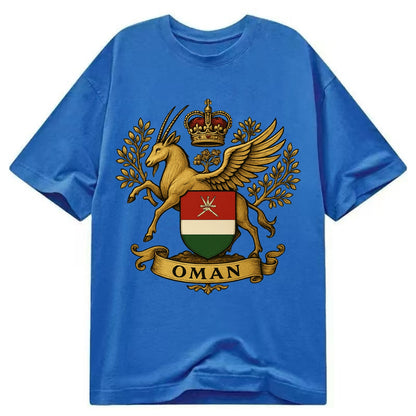 Oman Heritage Badge  - Classic T-shirt - Blue