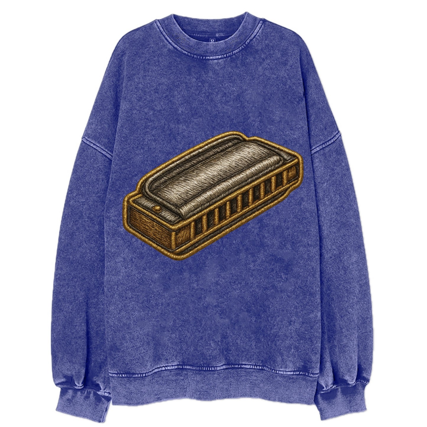 Harmonica  - Vintage Sweatshirt - Blue