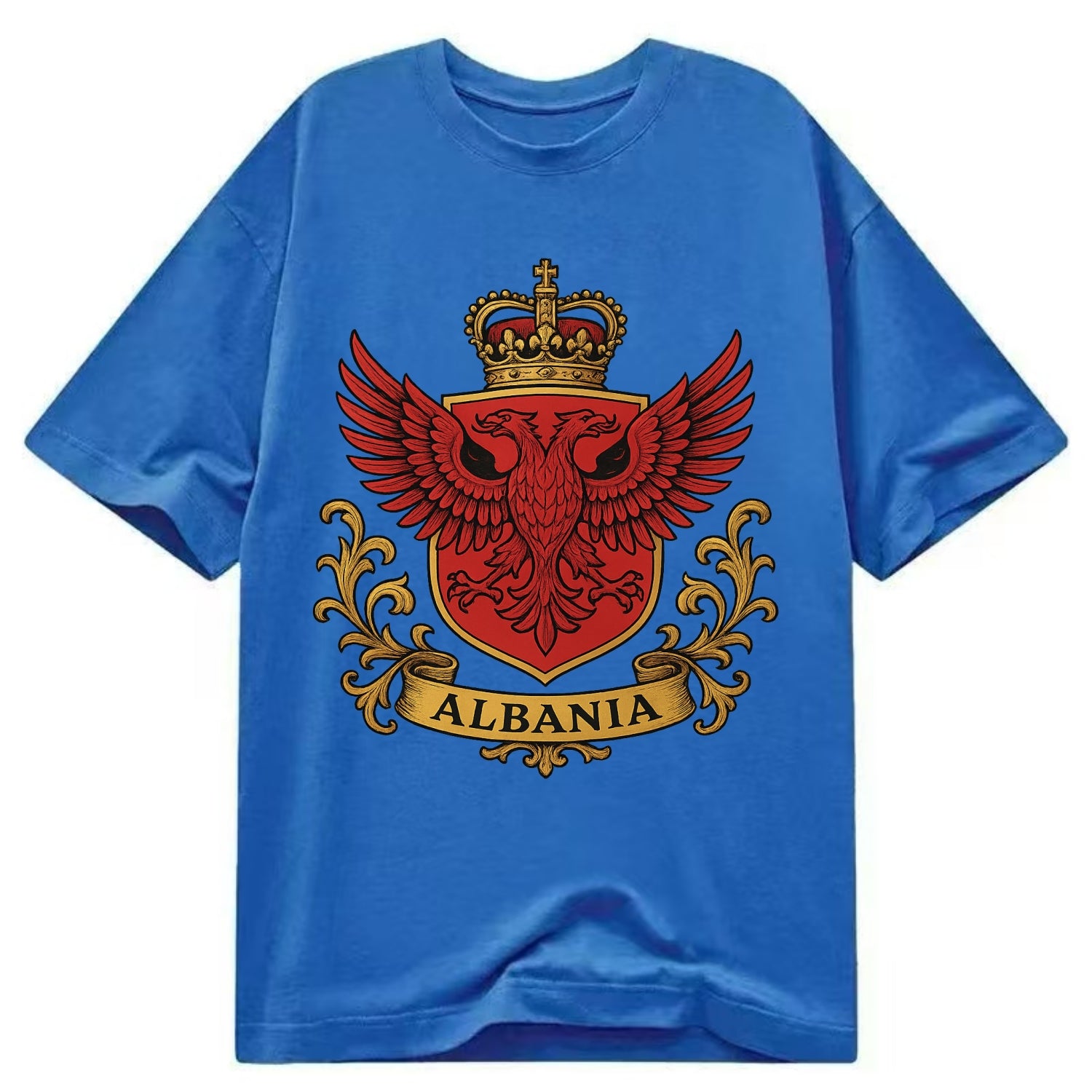 Albania Heritage Badge  - Classic T-shirt - Blue