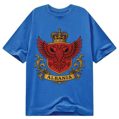 Albania Heritage Badge  - Classic T-shirt - Blue
