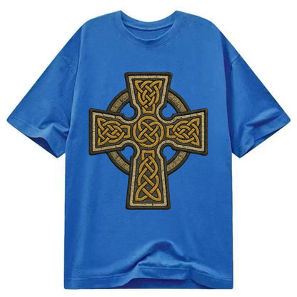 Celtic Cross  - Classic T-shirt - Blue