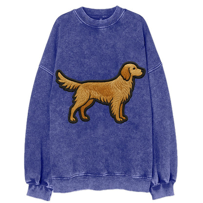 English Setter - Trendy feathered design - Vintage Sweatshirt - Blue